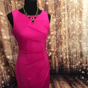 Hot Pink CALVIN KLEIN sleeveless stretchy dress